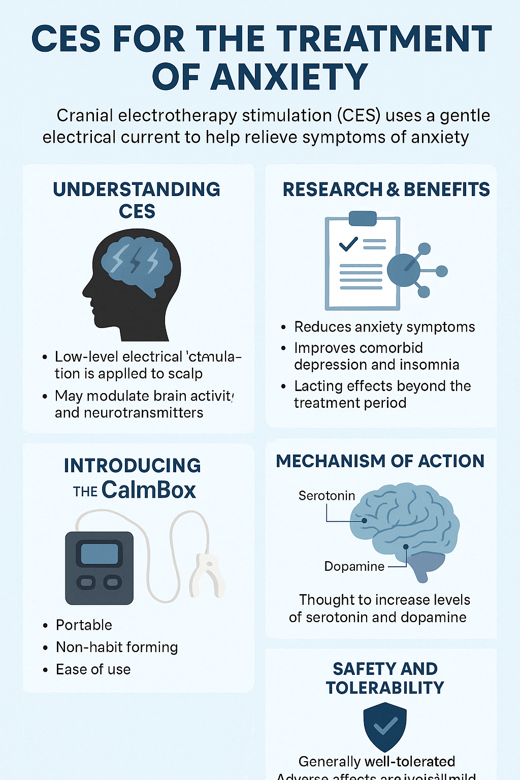 CES CalmBox for Anxiety Infographic